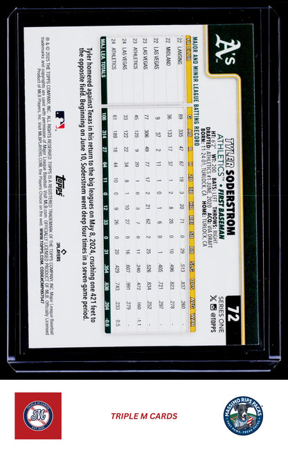 2025 Topps #72 Tyler Soderstrom