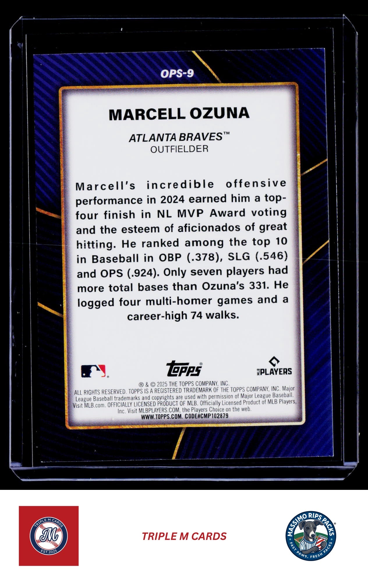 2025 Topps #OPS-9 Marcell Ozuna OPS Leaders
