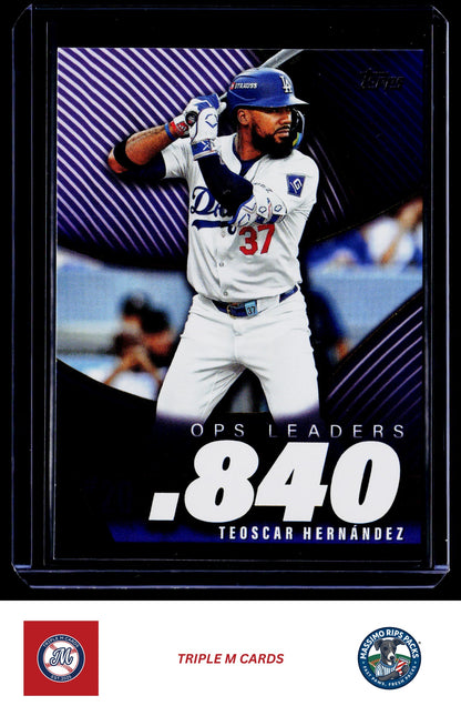 2025 Topps #OPS-20 Teoscar Hernández OPS Leaders
