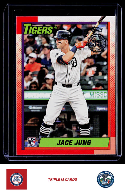 2025 Topps #T90-55 Jace Jung 1990 Topps Baseball 35th Anniversary (Series One)