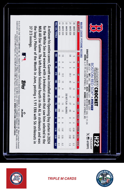 2025 Topps Holiday #H22 Garrett Crochet