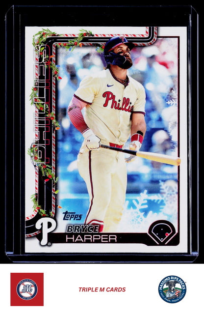 2025 Topps Holiday #H69 Bryce Harper