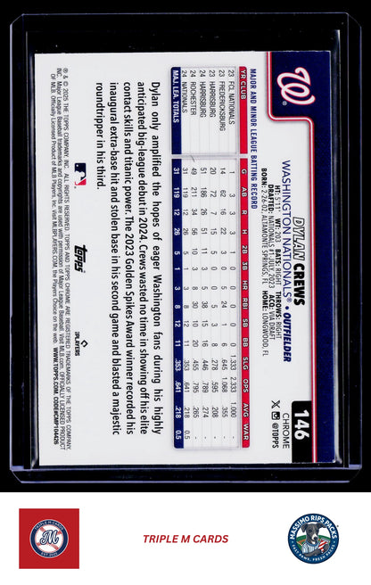 2025 Topps Chrome #146 Dylan Crews