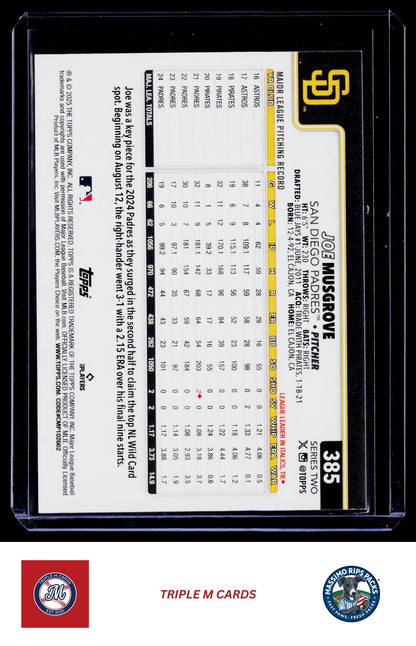 2025 Topps #385 Joe Musgrove Holo Foil