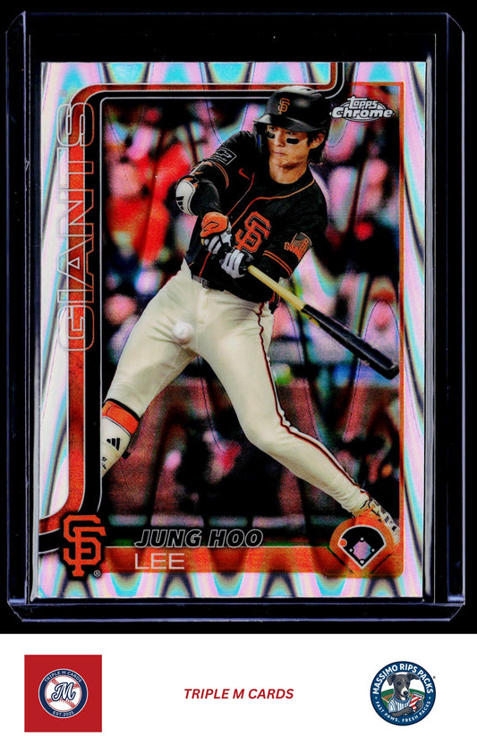 2025 Topps Chrome #119 Jung Hoo Lee RayWave Refractors
