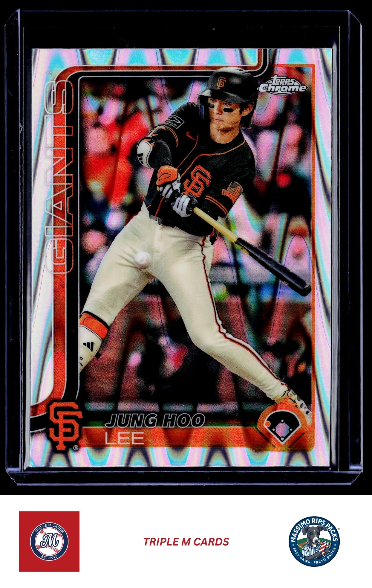 2025 Topps Chrome #119 Jung Hoo Lee RayWave Refractors