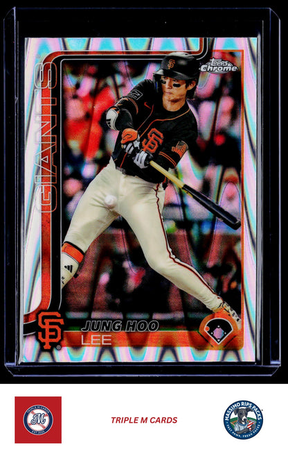 2025 Topps Chrome #119 Jung Hoo Lee RayWave Refractors