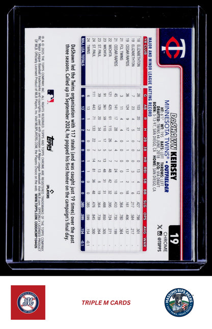 2025 Topps Chrome #19 DaShawn Keirsey RayWave Refractors