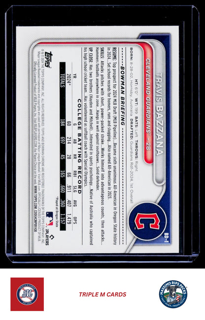2024 Bowman Draft #BD-1 Travis Bazzana