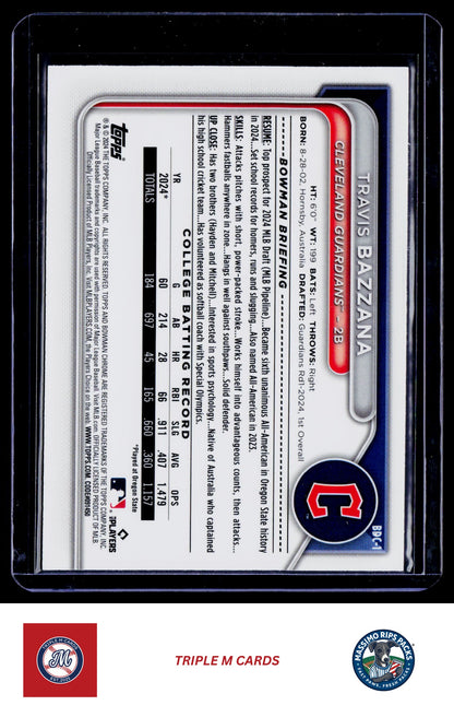 2024 Bowman Draft #BDC-1 Travis Bazzana Chrome