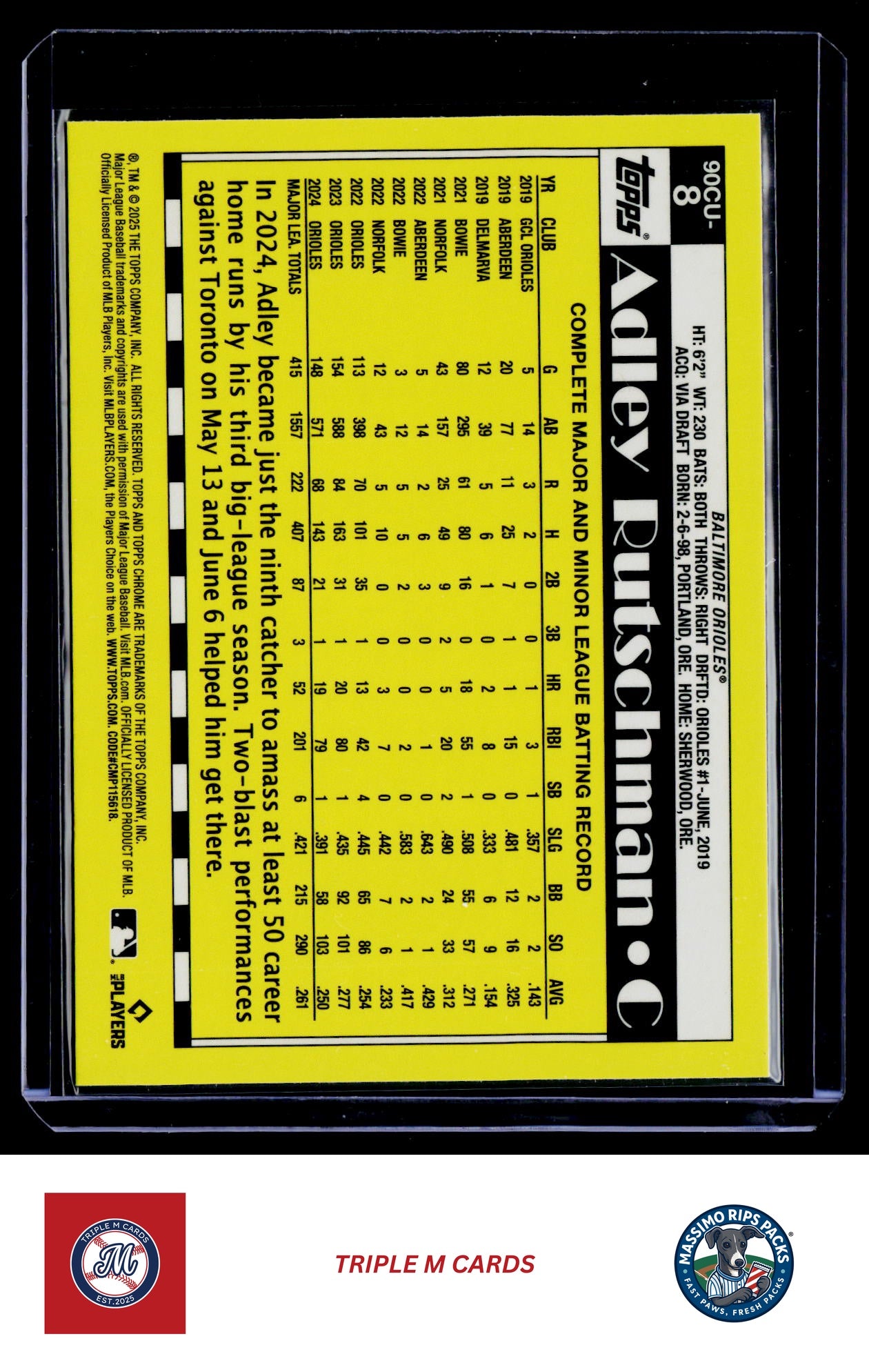 2025 Topps Chrome Update #90CU-8 Adley Rutschman 1990 Topps Chrome