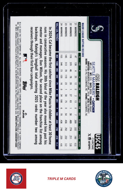 2025 Topps Chrome Update #USC45b Cal Raleigh