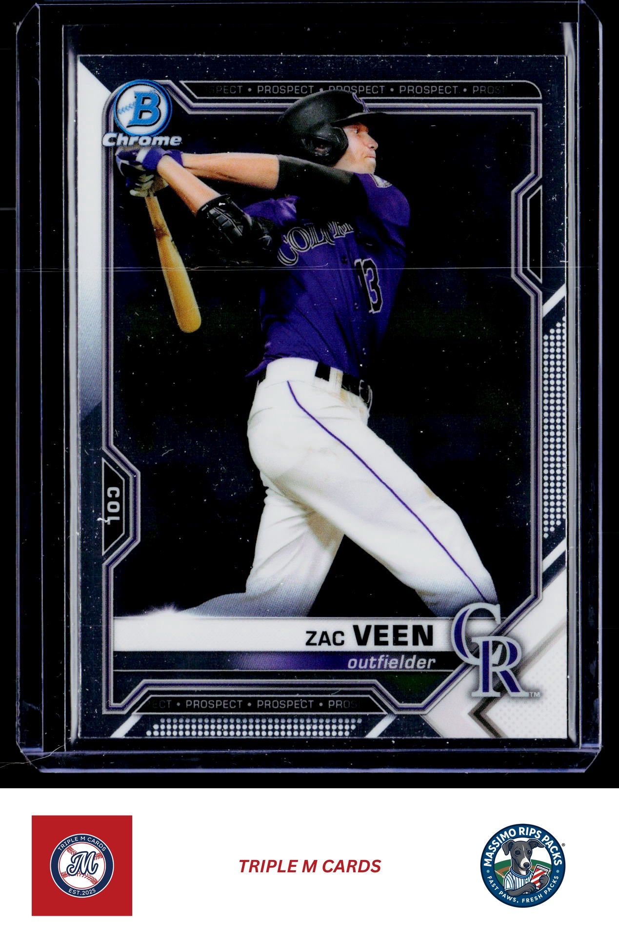 2021 Bowman #BCP-3 Zac Veen Chrome Prospects