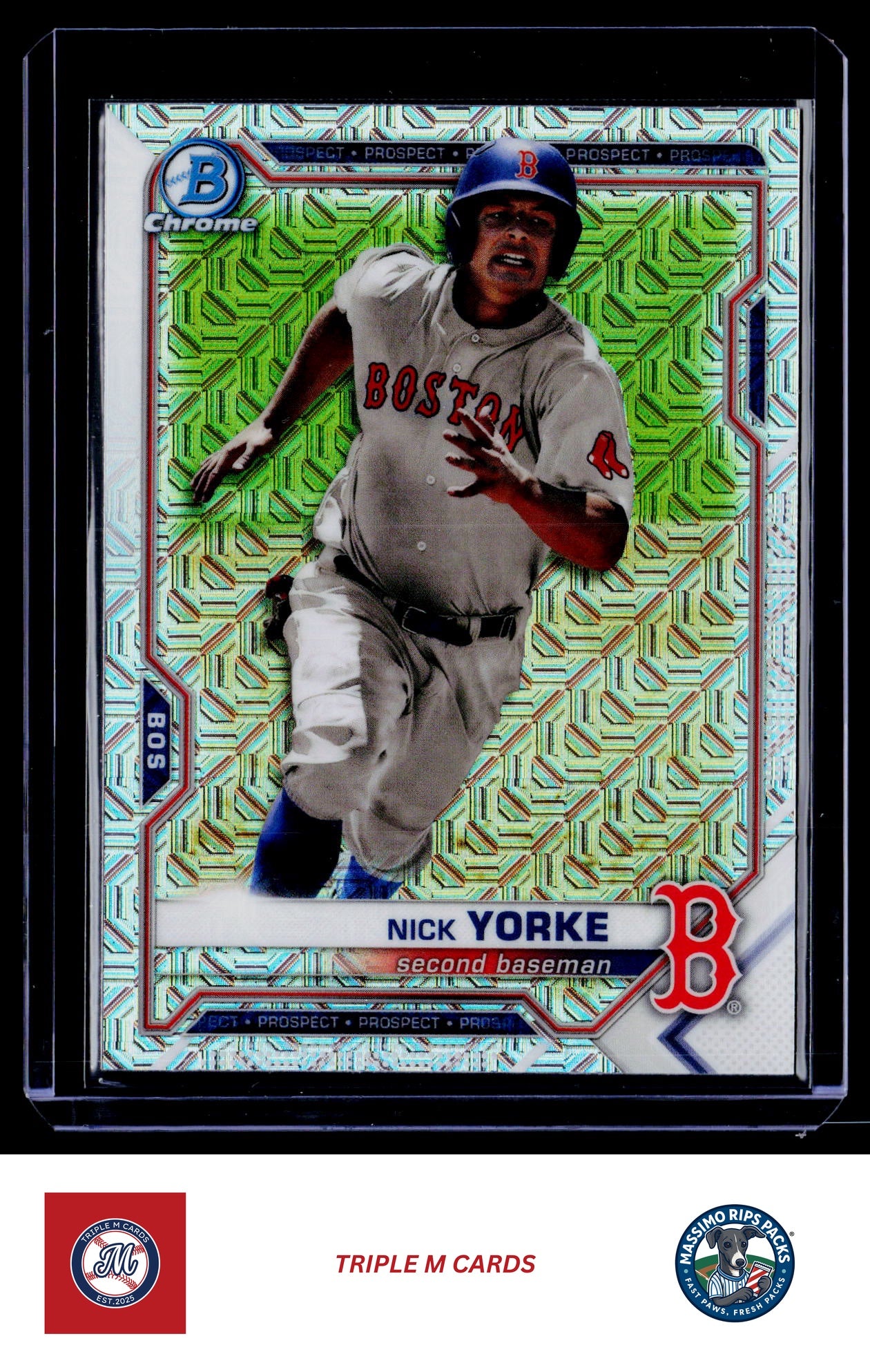 2021 Bowman #BCP-114 Nick Yorke Chrome Prospects Mojo Refractor