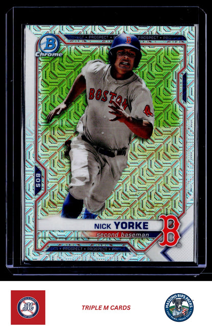 2021 Bowman #BCP-114 Nick Yorke Chrome Prospects Mojo Refractor
