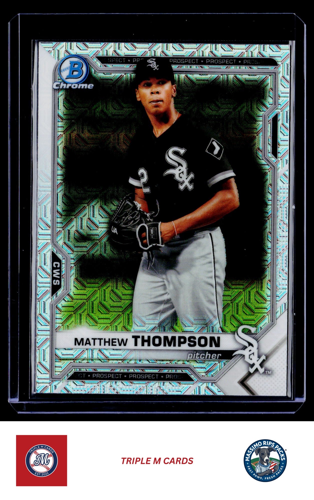 2021 Bowman #BCP-74 Matthew Thompson Chrome Prospects Mojo Refractor