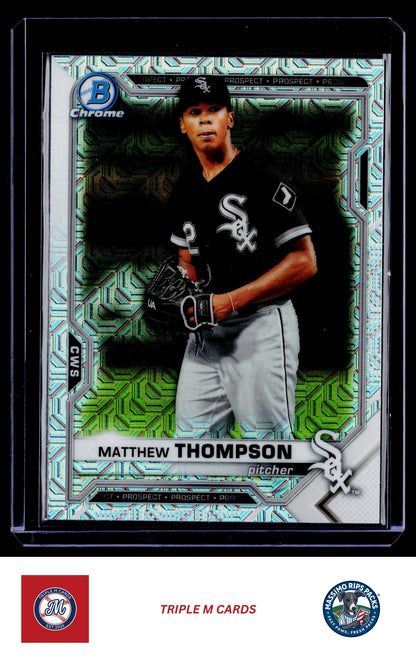 2021 Bowman #BCP-74 Matthew Thompson Chrome Prospects Mojo Refractor