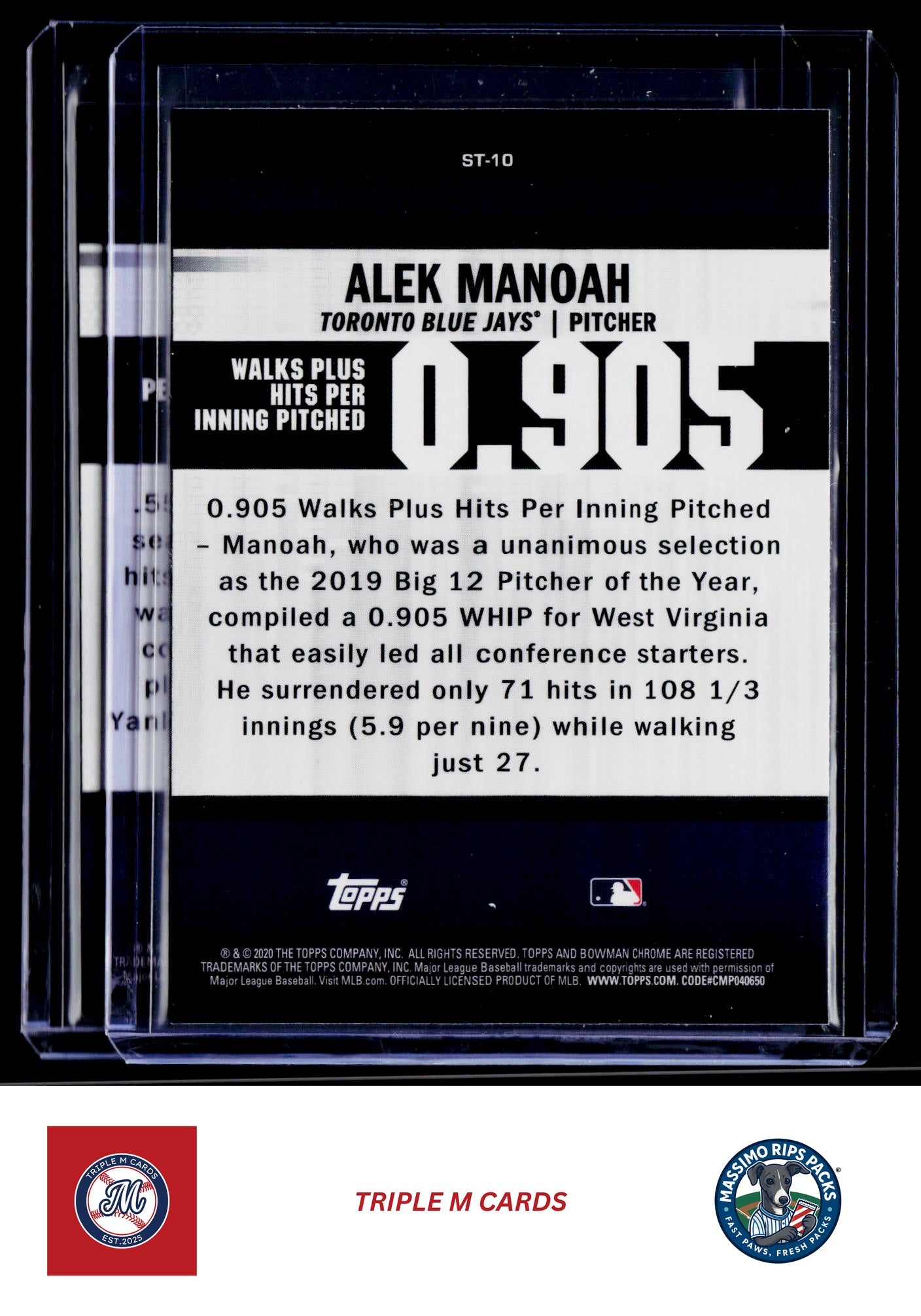 2020 Bowman Chrome #ST-16 Anthony Volpe Stat Tracker