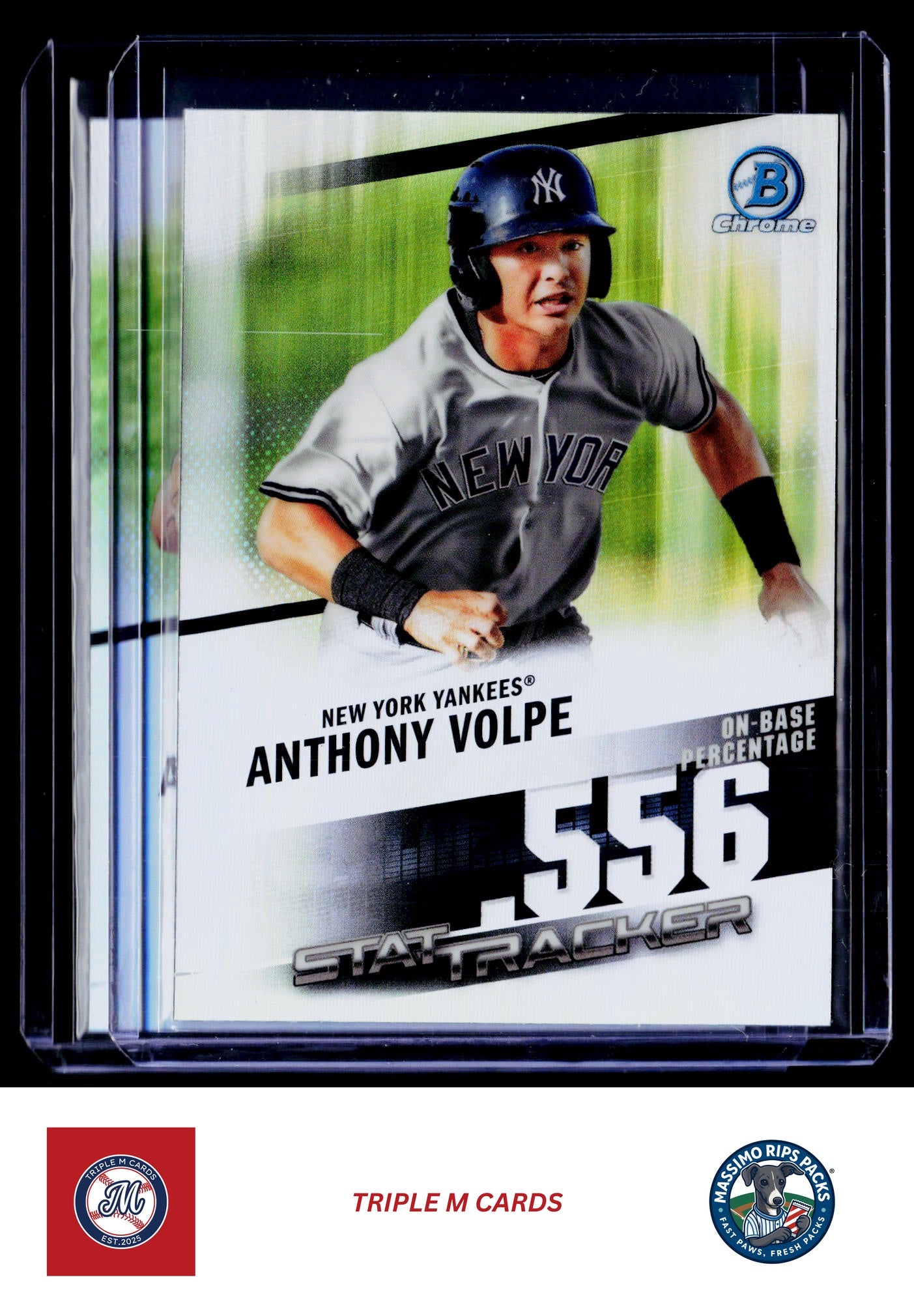 2020 Bowman Chrome #ST-16 Anthony Volpe Stat Tracker