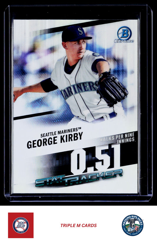 2020 Bowman Chrome #ST-27 George Kirby Stat Tracker
