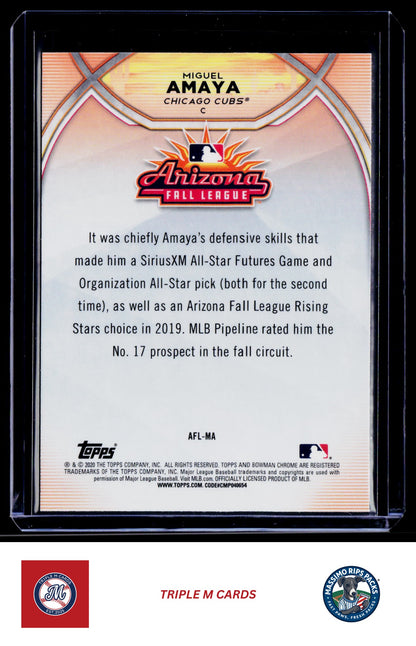 2020 Bowman Chrome #AFL-MA Miguel Amaya 2019 Arizona Fall League Fall Stars