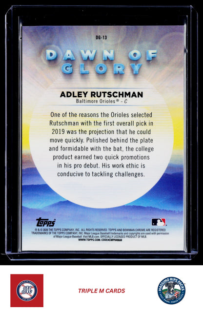 2020 Bowman Chrome #DG-13 Adley Rutschman Dawn of Glory