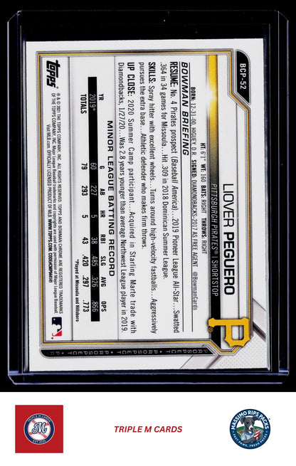 2021 Bowman #BCP-52 Liover Peguero Chrome Prospects