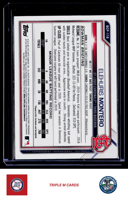2021 Bowman #BCP-116 Elehuris Montero Chrome Prospects