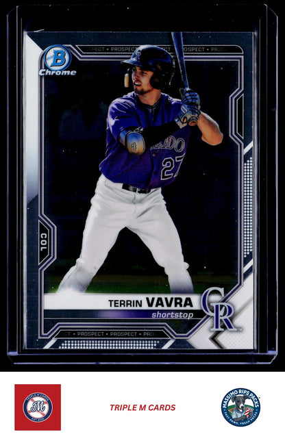 2021 Bowman #BP-100 Terrin Vavra Prospects Camo
