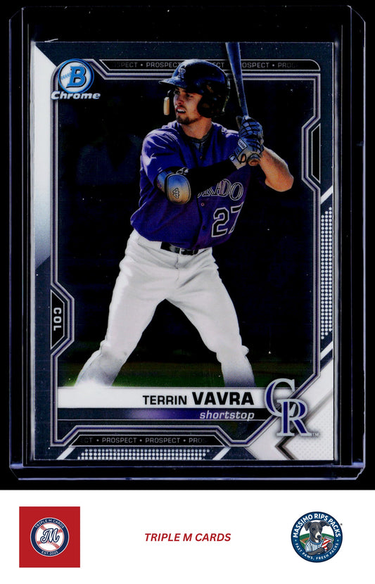2021 Bowman #BP-100 Terrin Vavra Prospects Camo