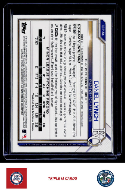 2021 Bowman #BCP-54 Daniel Lynch Chrome Prospects