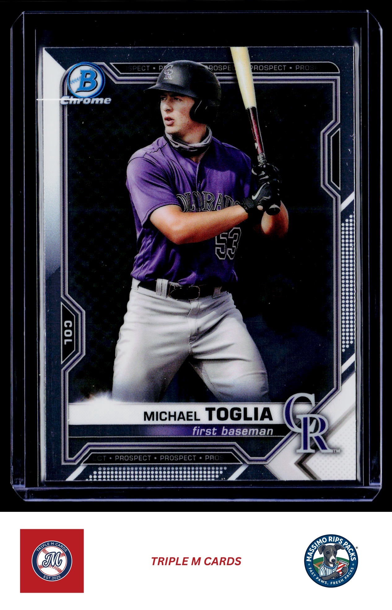 2021 Bowman #BCP-137 Michael Toglia Chrome Prospects