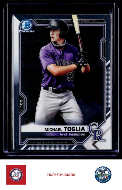 2021 Bowman #BCP-137 Michael Toglia Chrome Prospects