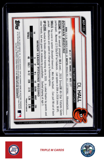 2021 Bowman #BP-122 DL Hall Prospects