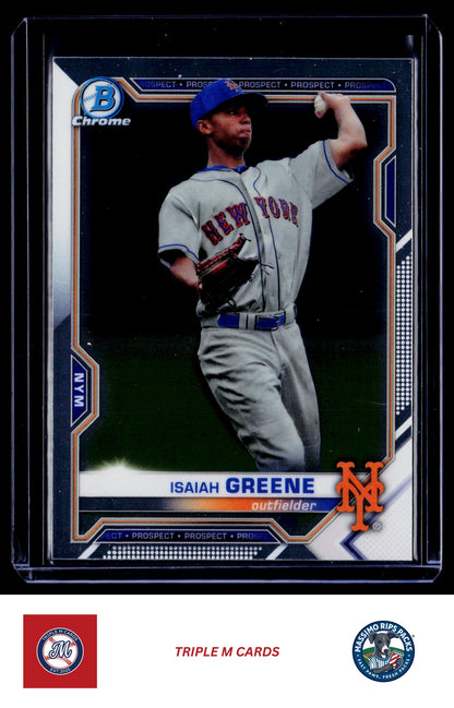 2021 Bowman #BP-62 Isaiah Greene Prospects