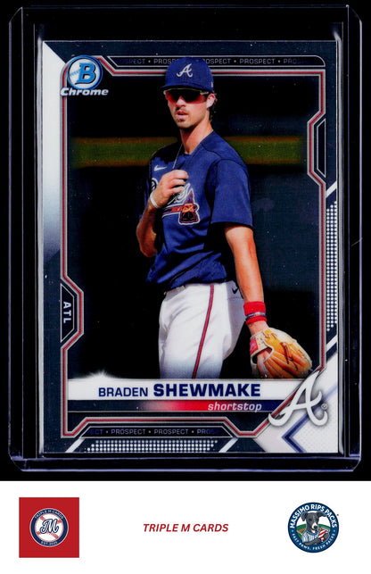 2021 Bowman #BCP-48 Braden Shewmake Chrome Prospects