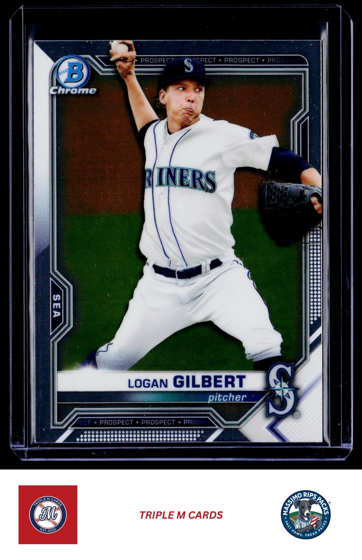 2020 Bowman #BCP-58 Logan Gilbert Chrome Prospects