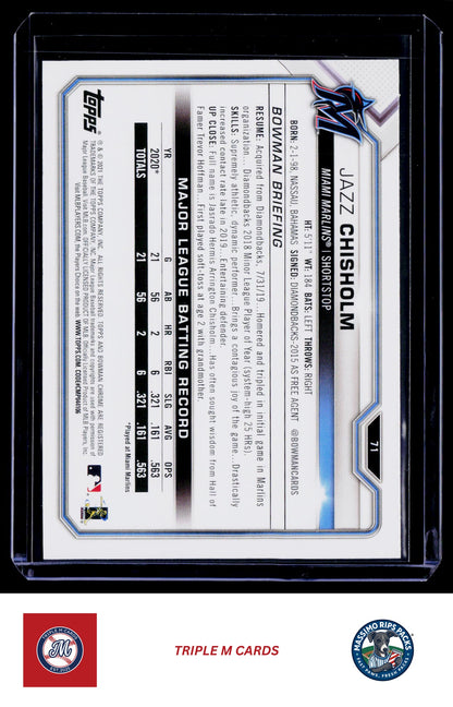 2021 Bowman #71 Jazz Chisholm