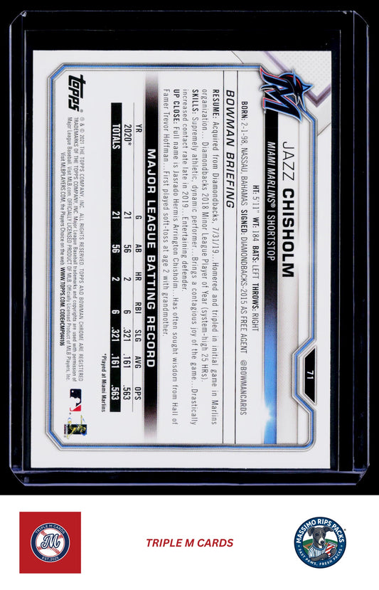 2021 Bowman #71 Jazz Chisholm