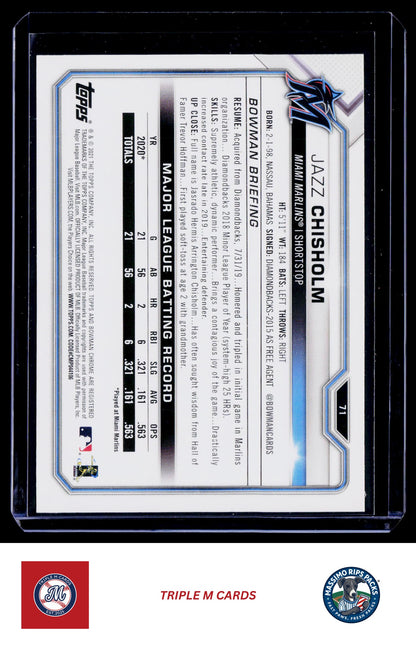 2021 Bowman #71 Jazz Chisholm