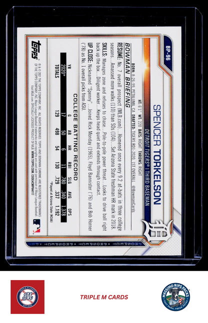 2021 Bowman #BCP-96 Spencer Torkelson Chrome Prospects