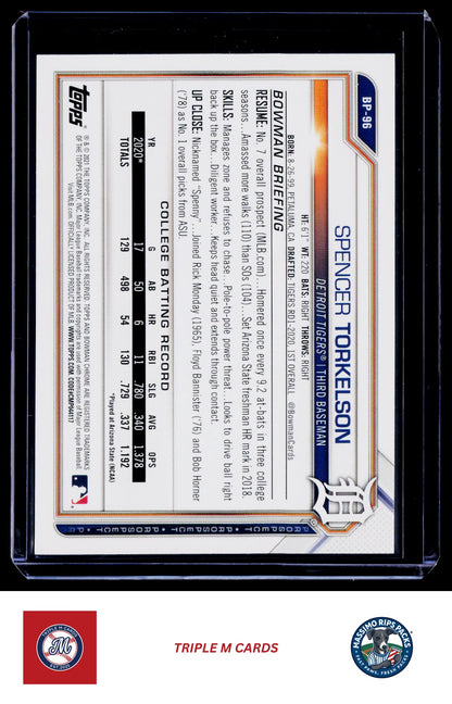 2021 Bowman #BCP-96 Spencer Torkelson Chrome Prospects