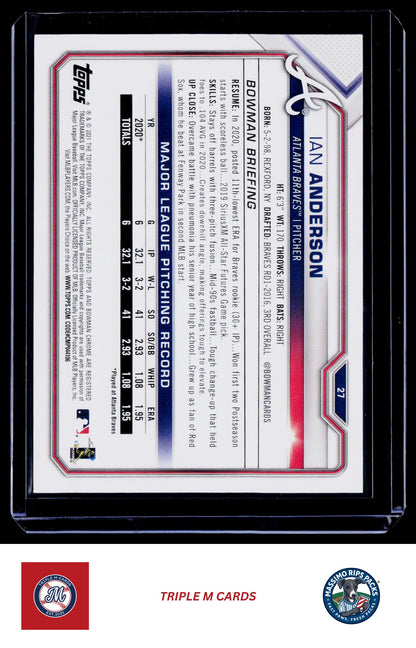 2021 Bowman #27 Ian Anderson