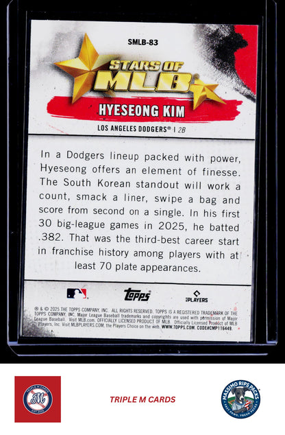 2025 Topps Update #SMLB-83 Hyeseong Kim Stars of MLB