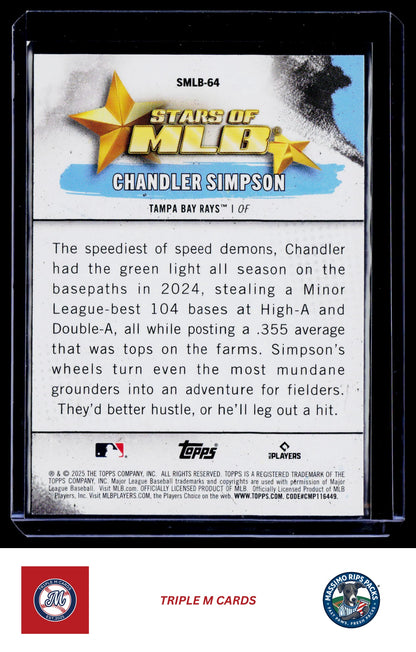 2025 Topps Update #SMLB-64 Chandler Simpson Stars of MLB