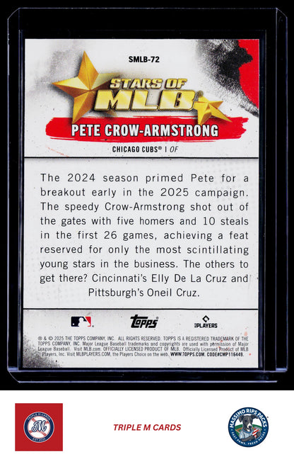 2025 Topps Update #SMLB-72 Pete Crow-Armstrong Stars of MLB