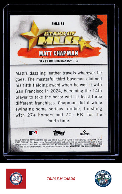 2025 Topps Update #SMLB-81 Matt Chapman Stars of MLB