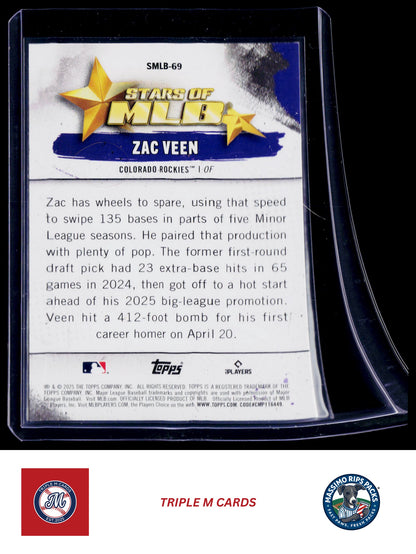 2025 Topps Update #SMLB-69 Zac Veen Stars of MLB