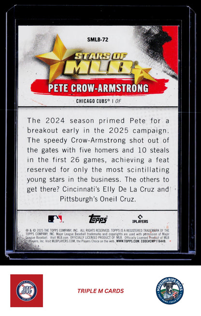 2025 Topps Update #SMLB-72 Pete Crow-Armstrong Stars of MLB