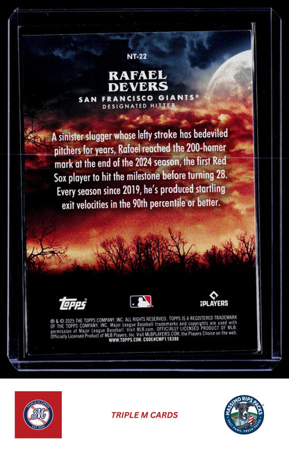 2025 Topps Update #NT-22 Rafael Devers Night Terrors
